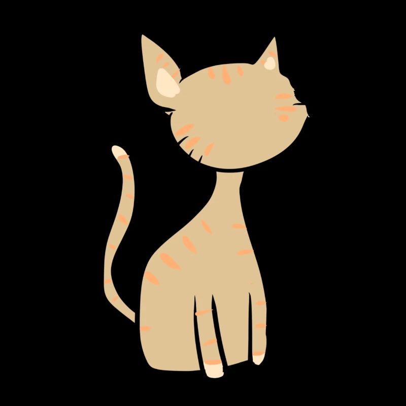 symbole de chat brun dessin animé mignon