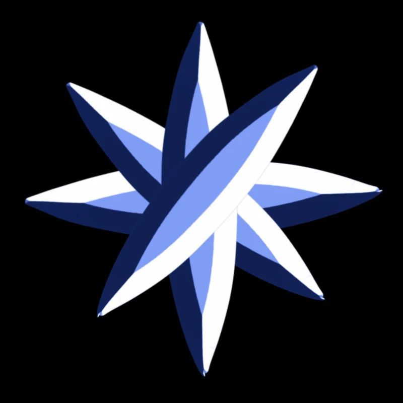 blauer stern glänzend symbol