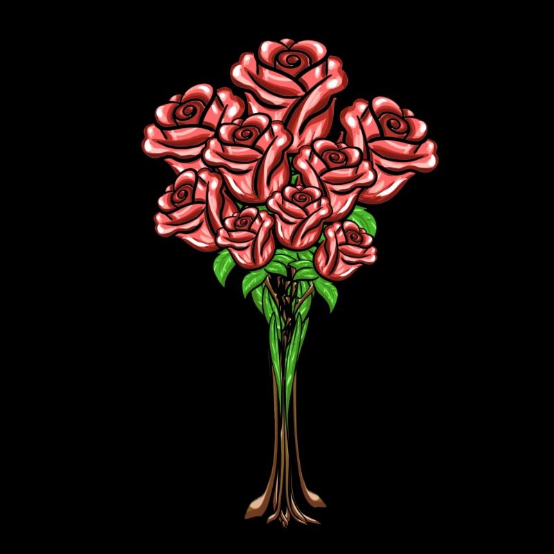 Bouquet rouge fleurs plantes forme