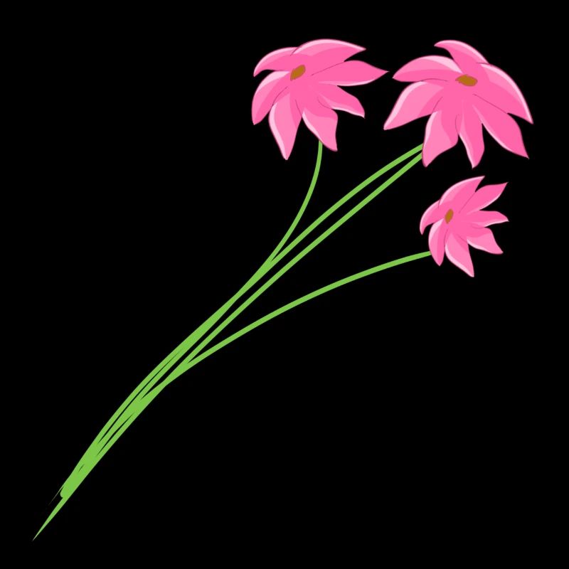 drei rosa blumen symbol