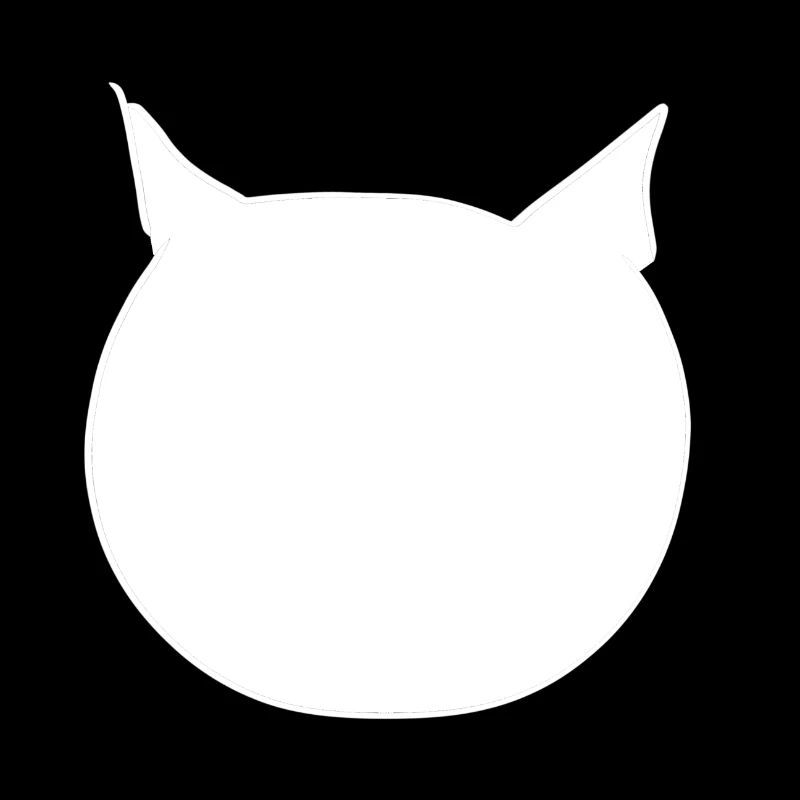 Dessin animé d’icône d’animal de tête de chat