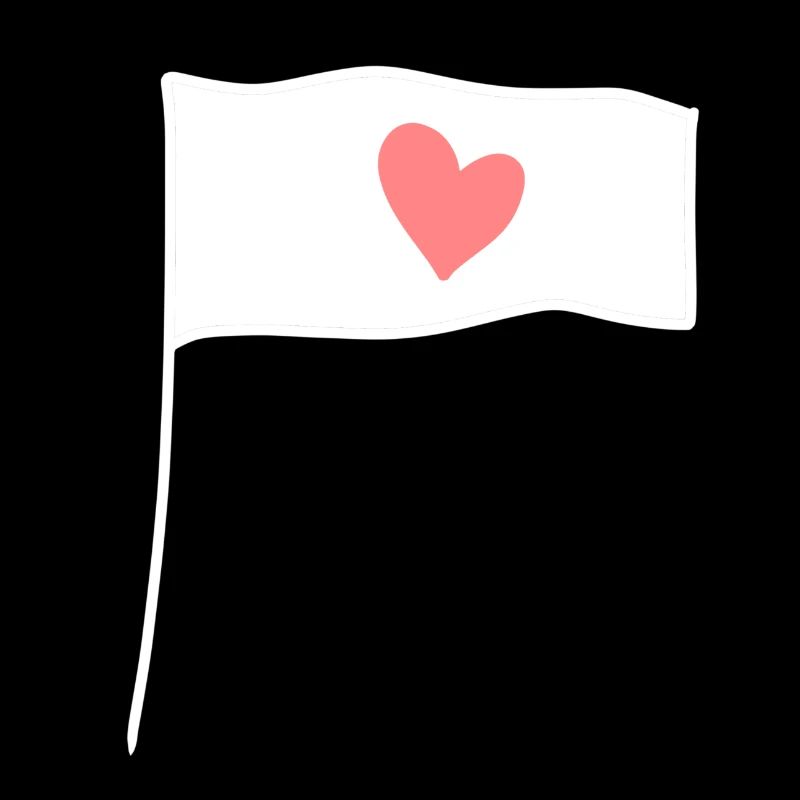 Flag Symbol Shape Pink Heart