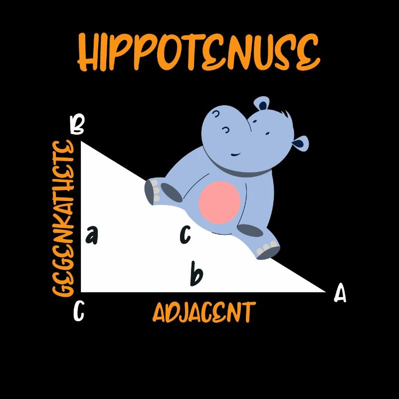 Mathematician Hippotenuse Hippo Triangle