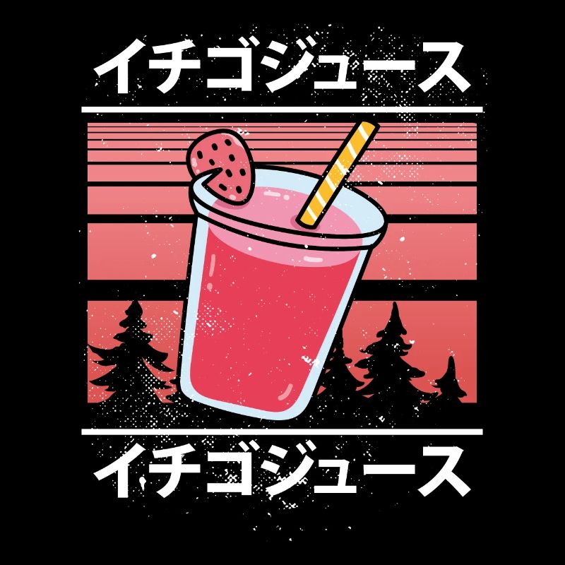 Süßer Kawaii Erdbeershake