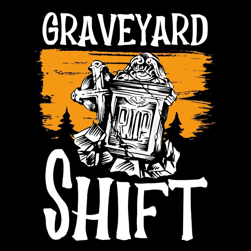 Halloween shift in the cemetery