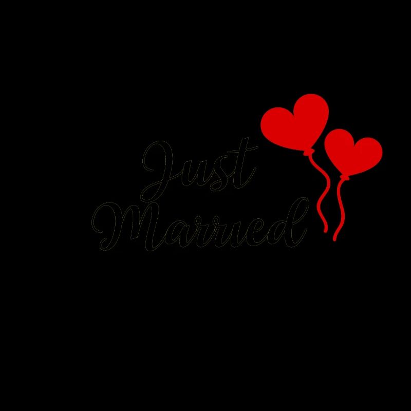 Just Married Elegant wedding couple design