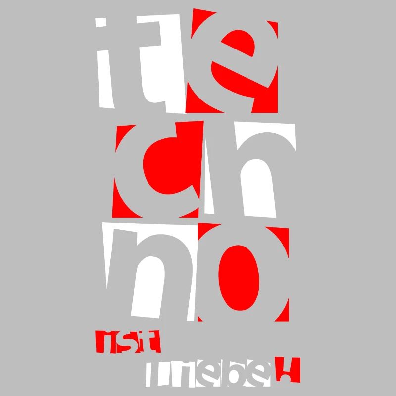 Techno - Techno music - techno is love ( white )