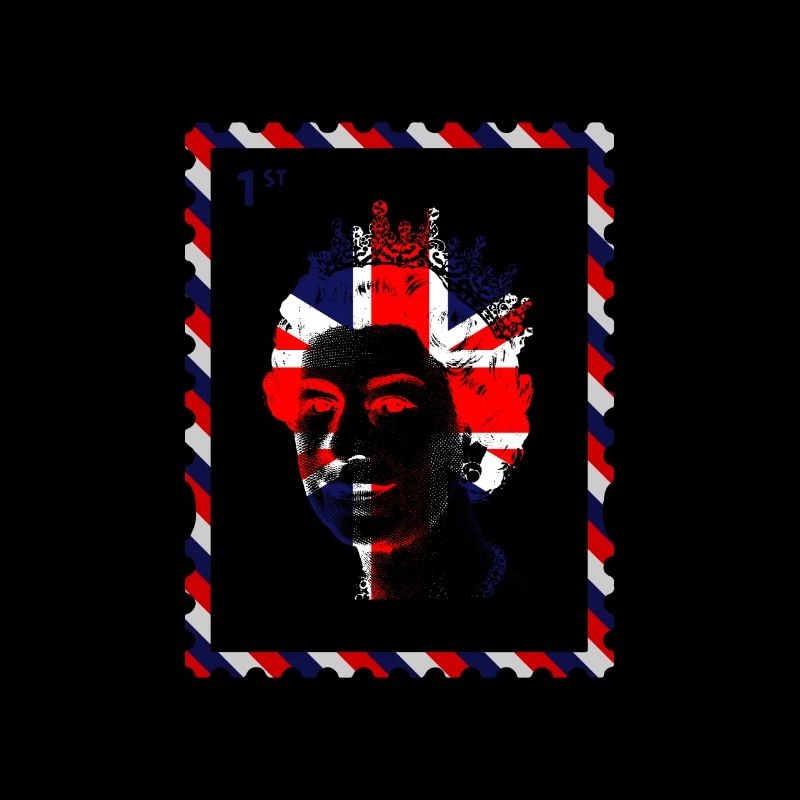 Union Jack Stamp | UK Flag | Queen Lizzy