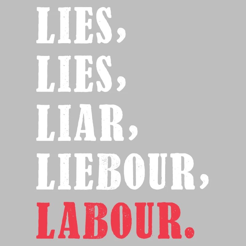 Bold anti-Labour Slogan Typography Design