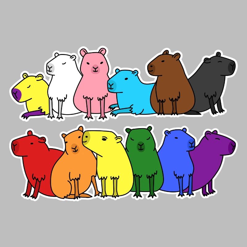Fierté Progrès Flag Capybara Egalité