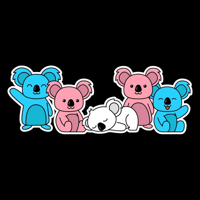 Conception de koala trans flag pour les personnes trans