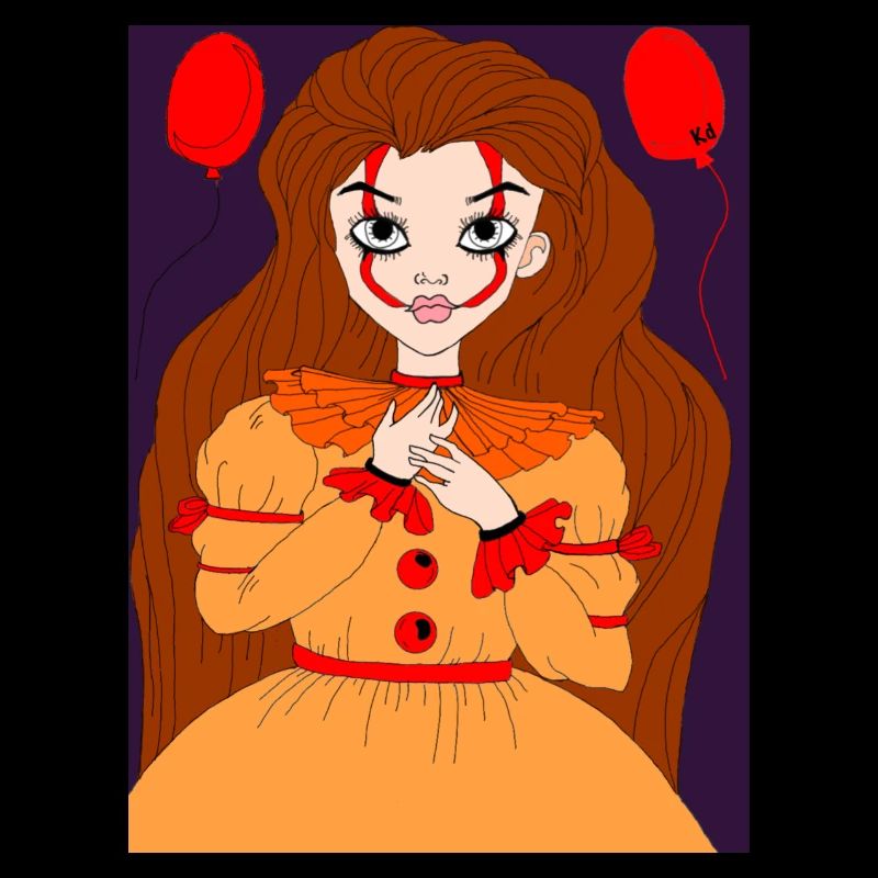 Makeup clown tee