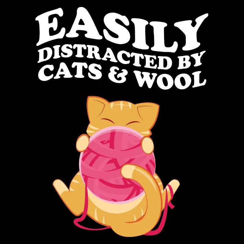 Easily Distracted By Yoga & Wool Cat Knitting
