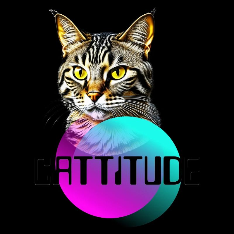 Chat avec cattitude, chat mignon avec qui tu ne plaisantes pas