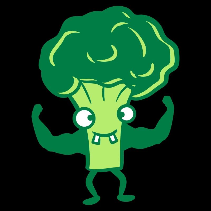 broccoli bodybuilder strong muscles healthy vitamins