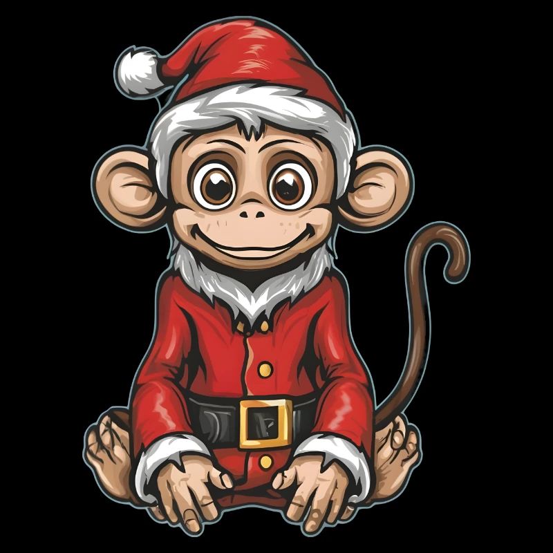 Weihnachtsmann Affe
