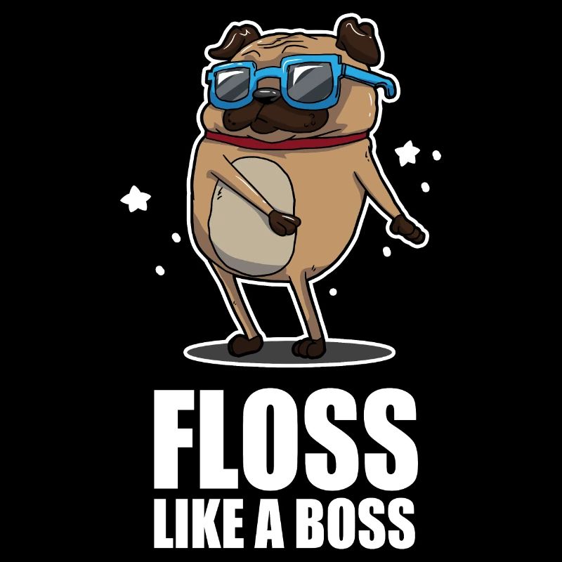 Floss Like A Boss Dance Pug Mops Design