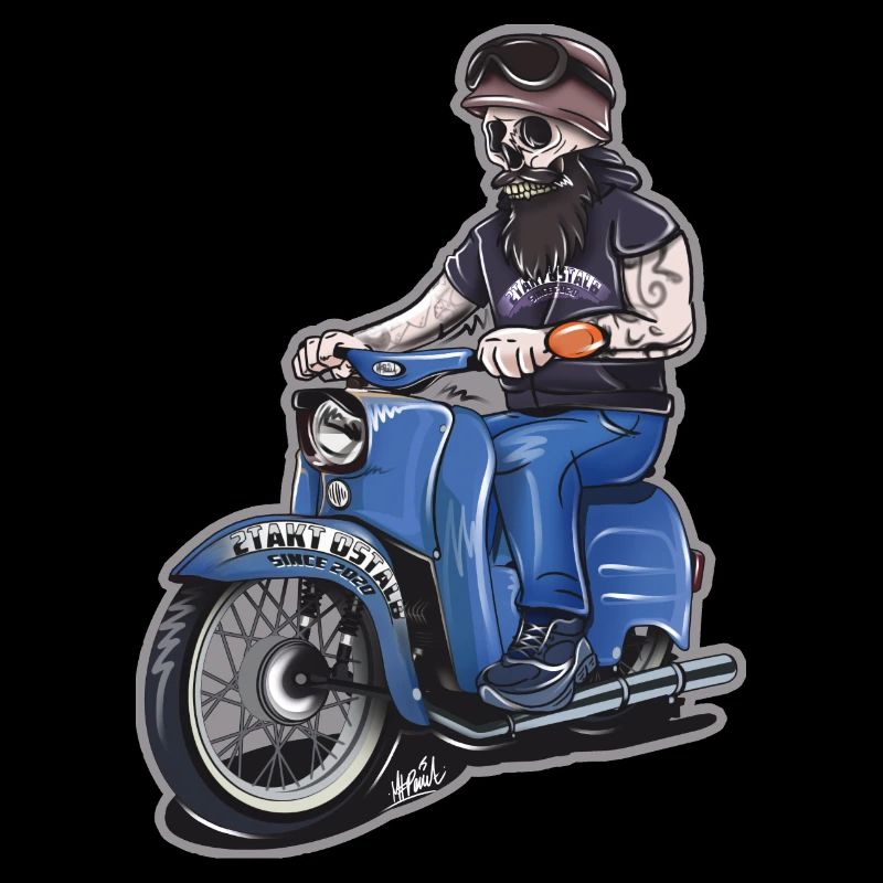 2Takt Ostalb Simson Skull