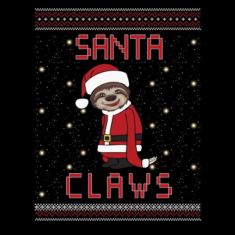 Ugly Christmas Sloth Funny Cute Gift & Present