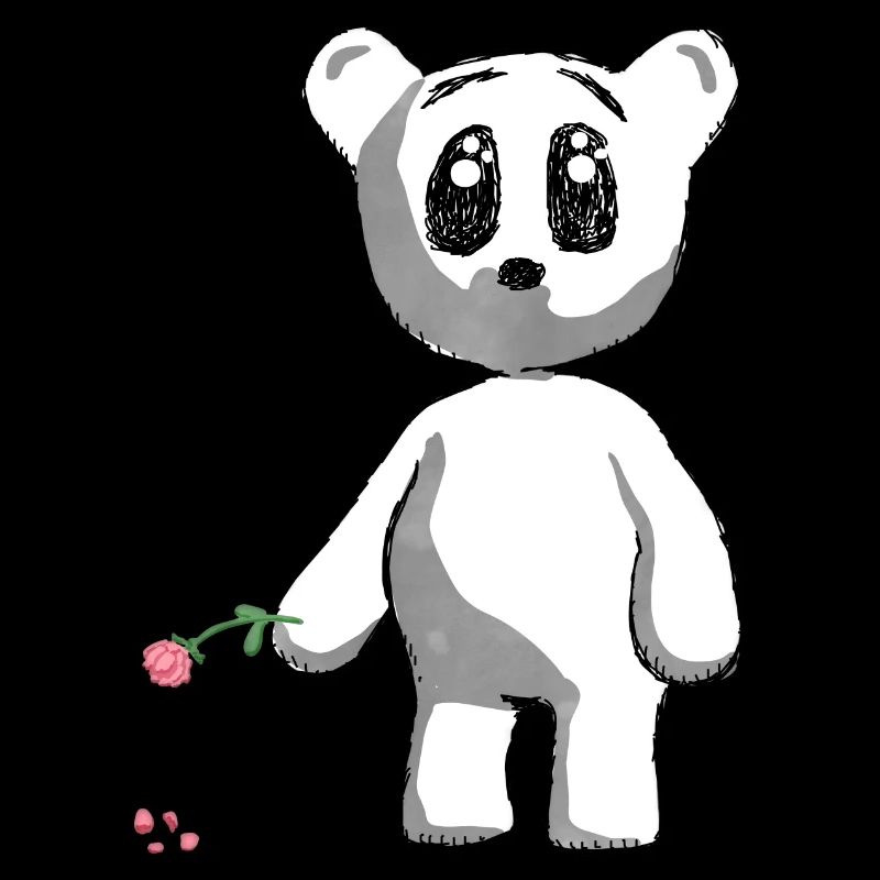 Teddy mit Rose