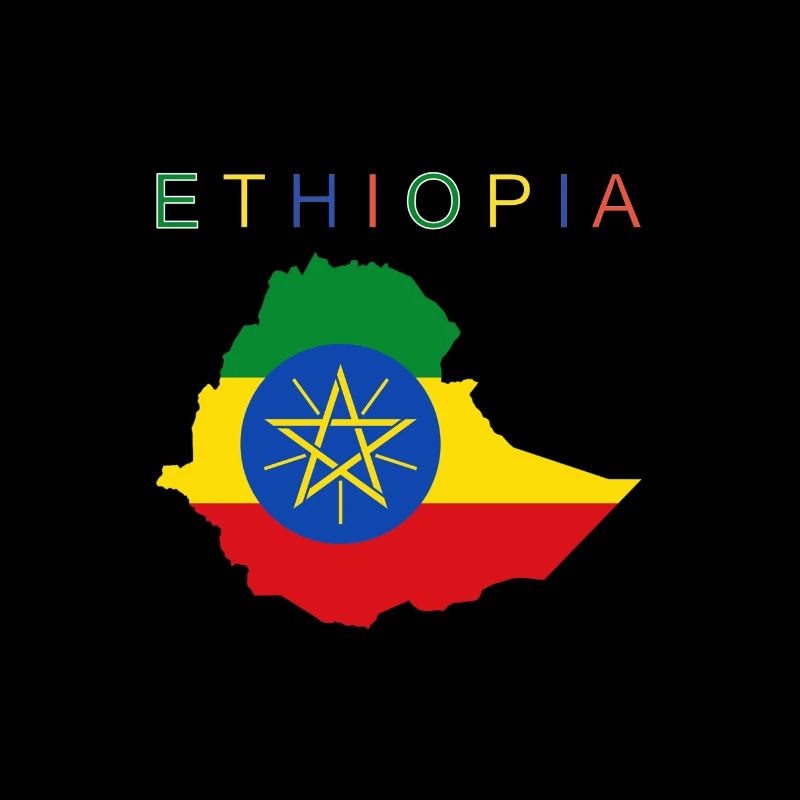 Ethiopia Map Flag