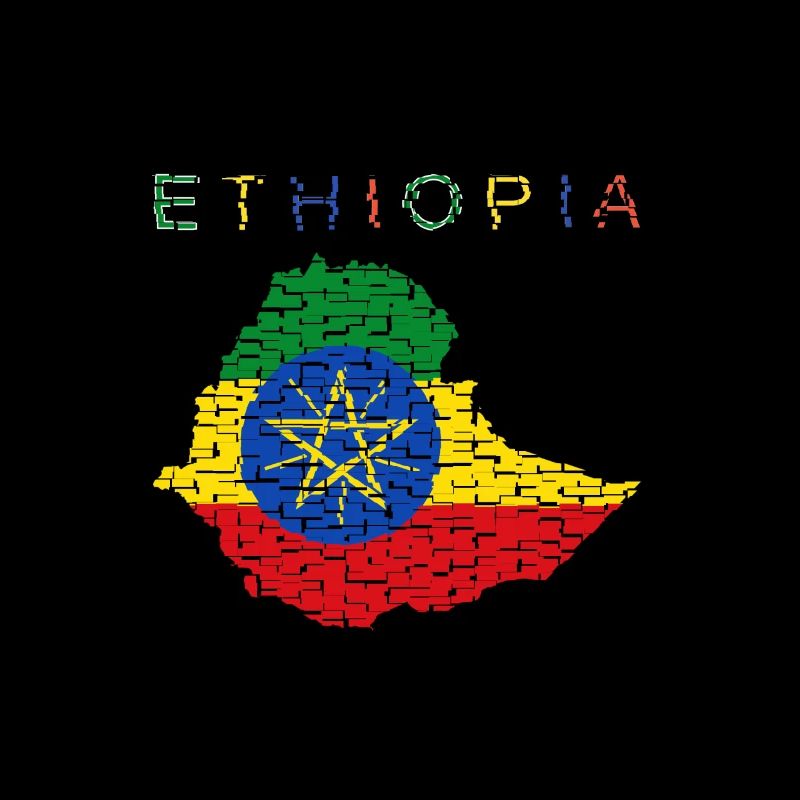Ethiopia Map Flag