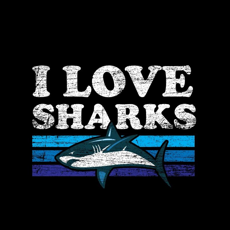J'adore les requins - poisson cadeau créatures marines