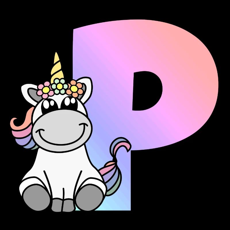 Einhorn Buchstabe P