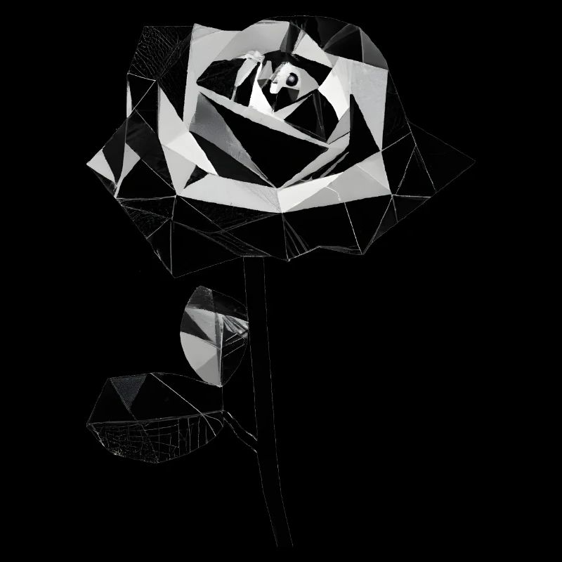 Polygone rose noire