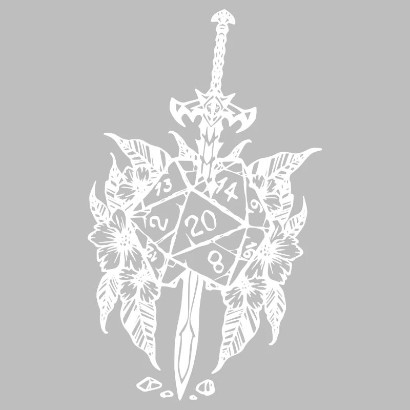 D20 rpg game épée fleur