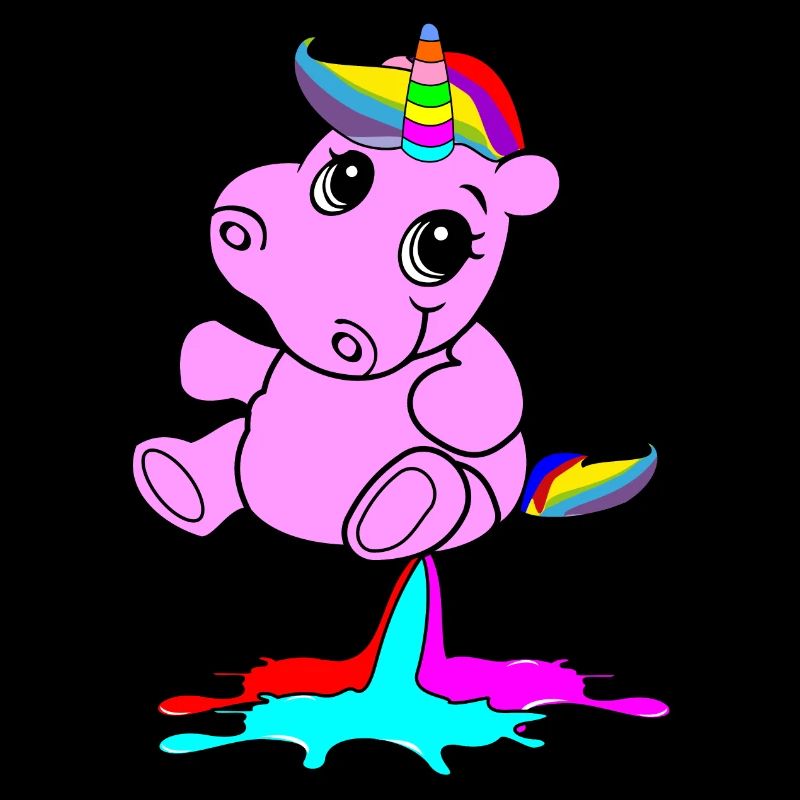 Licorne mignon chiots roses péter merde cadeau coloré