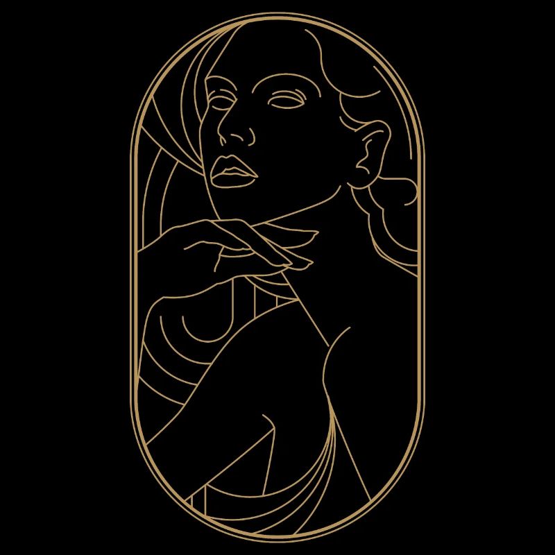 Beauty Artdeco Digital Art Prints - Objets de collection