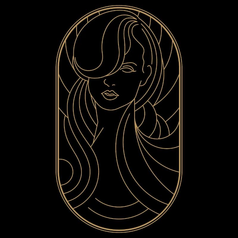 Beauty Artdeco Digital Art Prints - Objets de collection