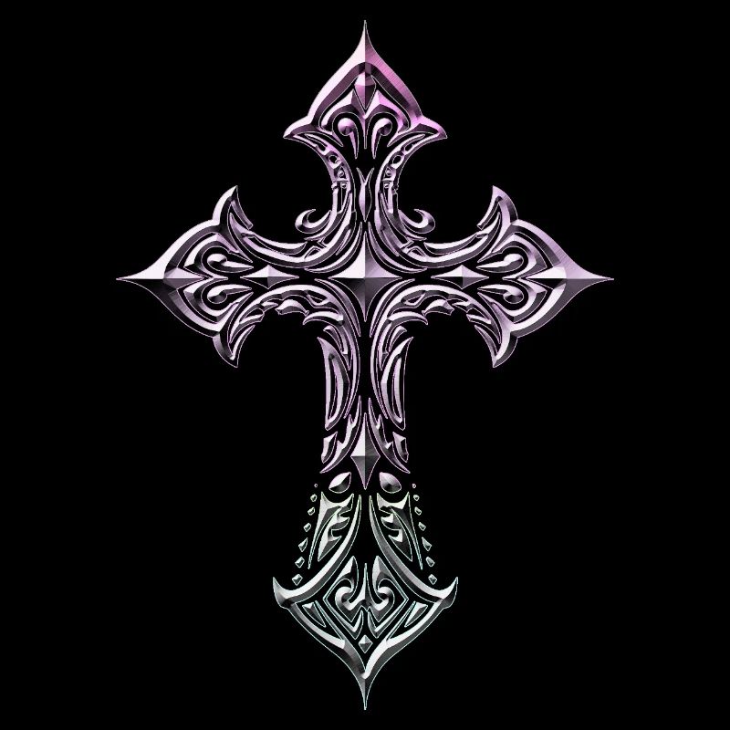 Irisierendes Filigrankreuz