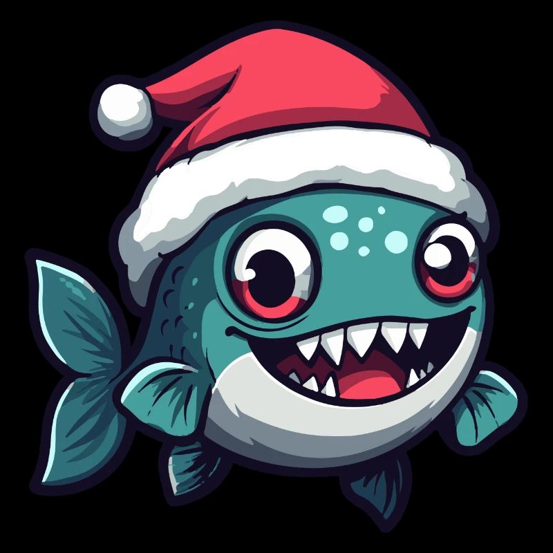 Piranha Poisson Noël Mignon