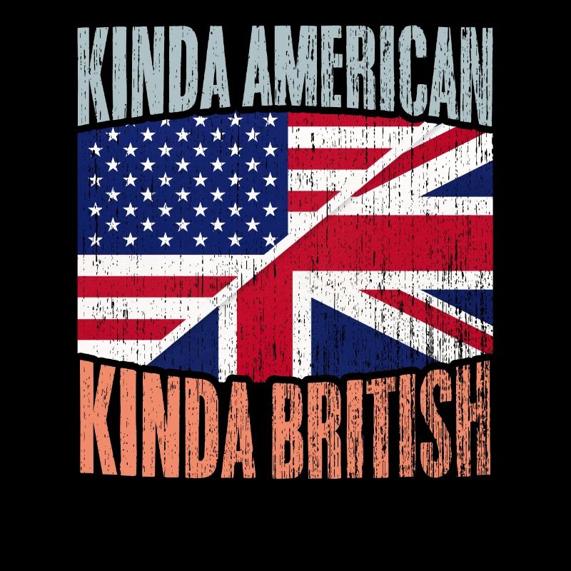 Vintage Half USA Half Britain A Kinda American