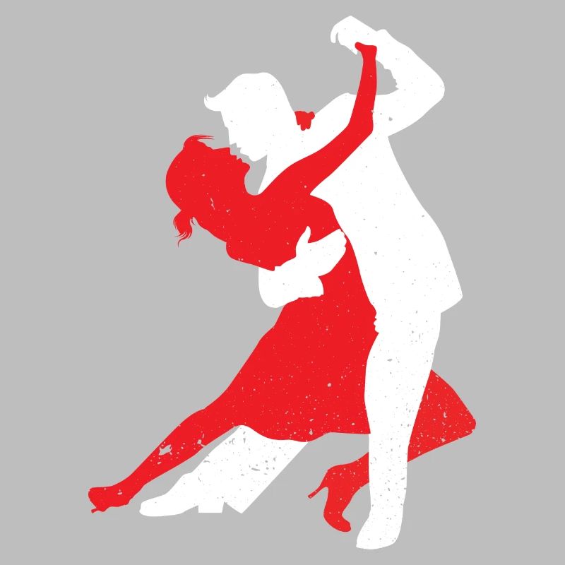 Dancing Silhouette Couple Dancers Romantic Dance