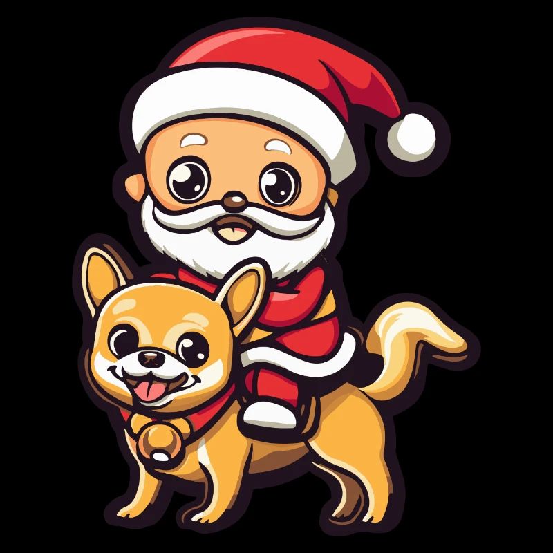 Chihuahua Hund Weihnachtsmann
