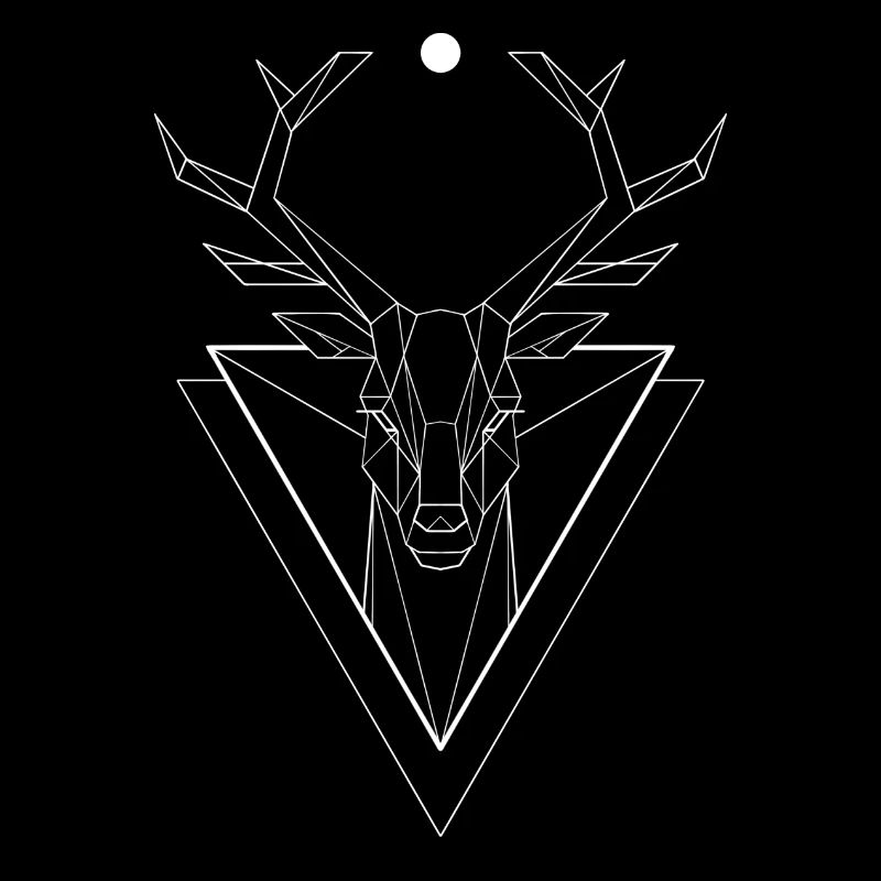 Hirschgeweih Hirsch hirschmotiv polygon shirt