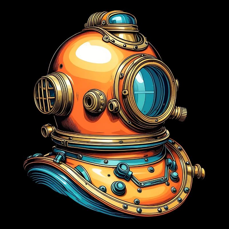 Old nostalgic diving helmet