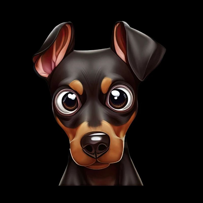 Lovable Doberman Pinscher Sketch