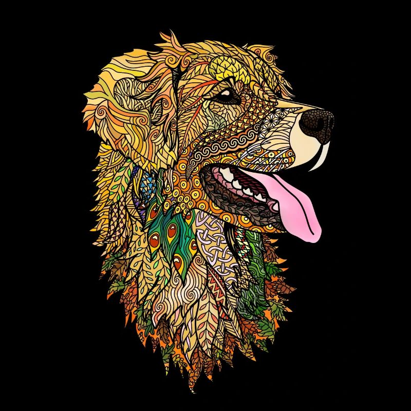 Golden Retriever Zentangle