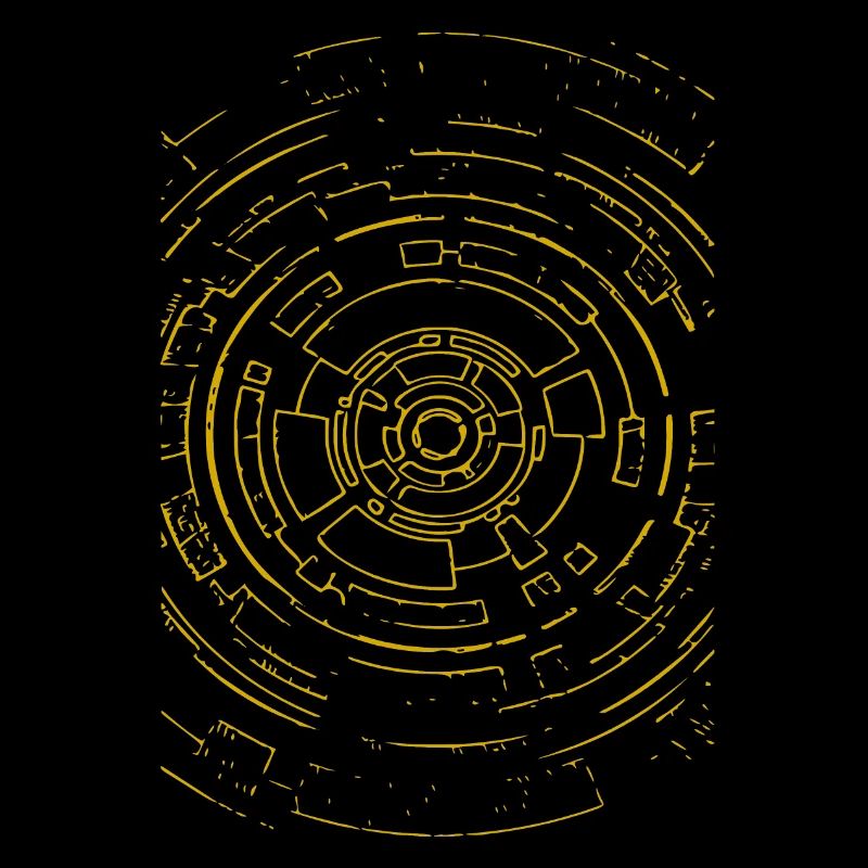 Cercles abstraits (jaune)