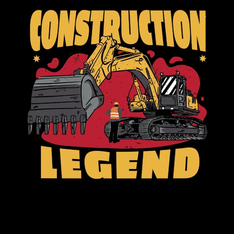 Construction legend excavator repair gift employee