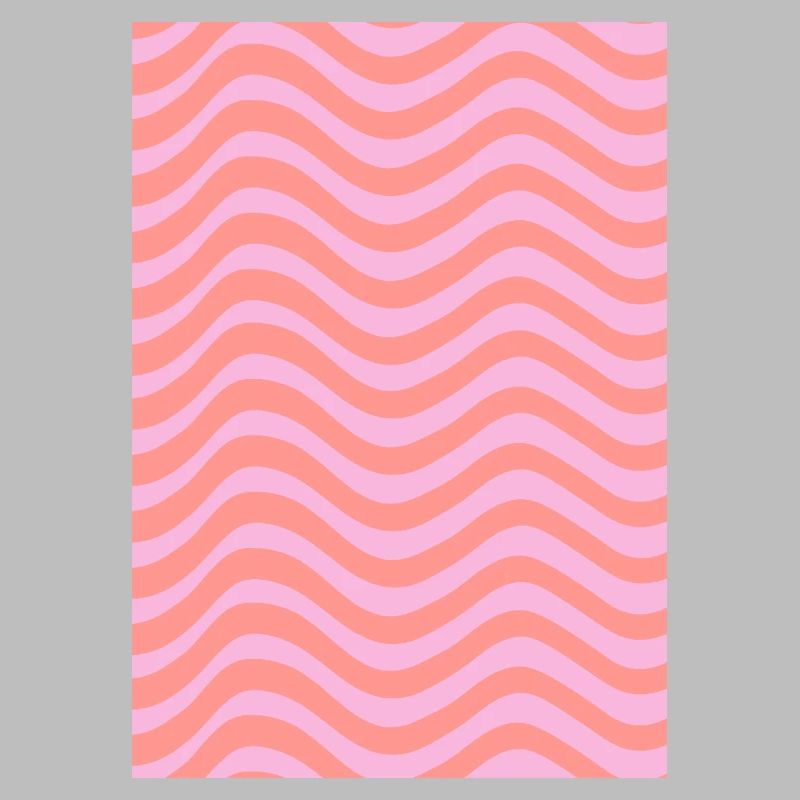 Stripe Wave Pattern - Pink Customizable