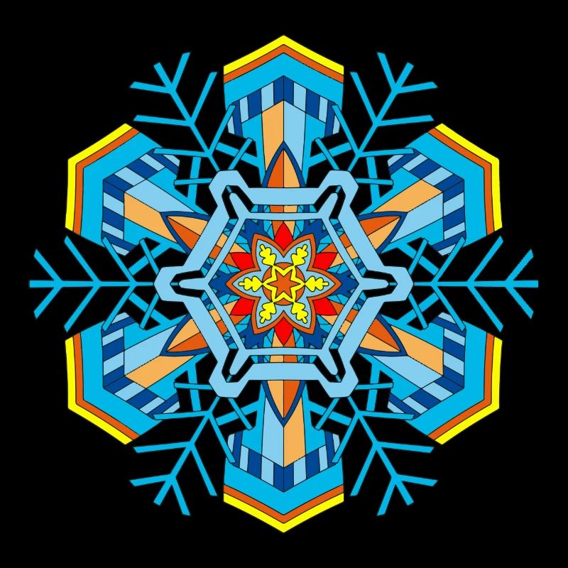 Schneeflocken Mandala