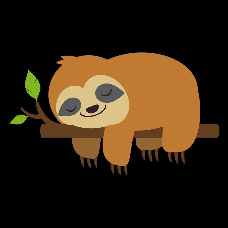 Sleeping sloth on a branch