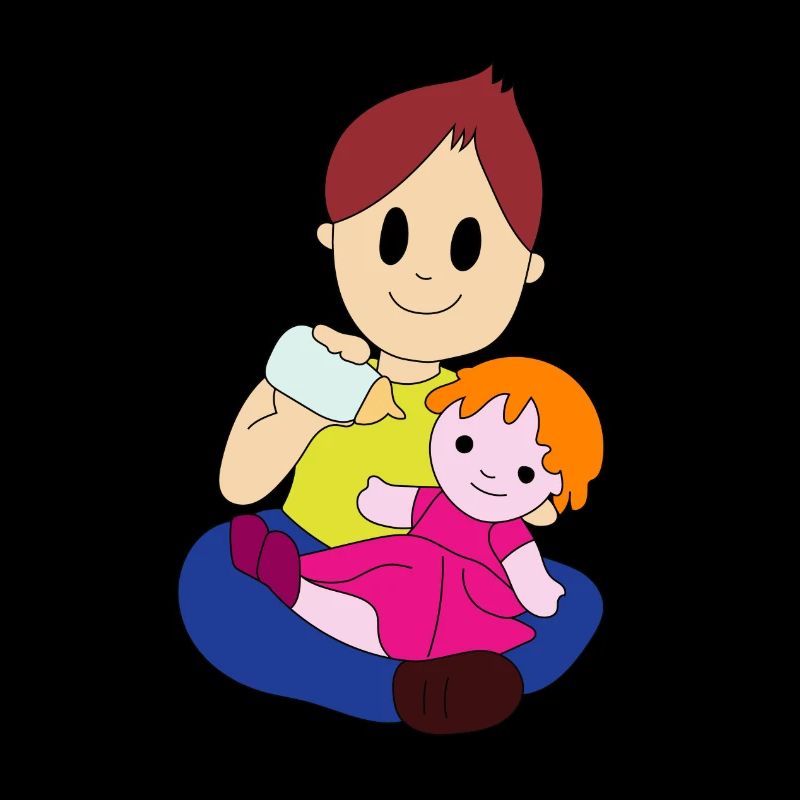 Boy with doll