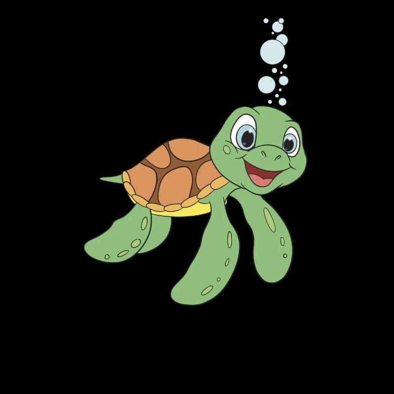 Tortue mignonne dans le style bande dessinée