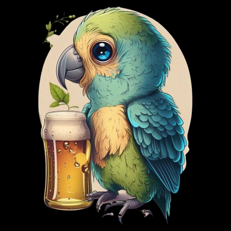 Süßer Bier Papagei